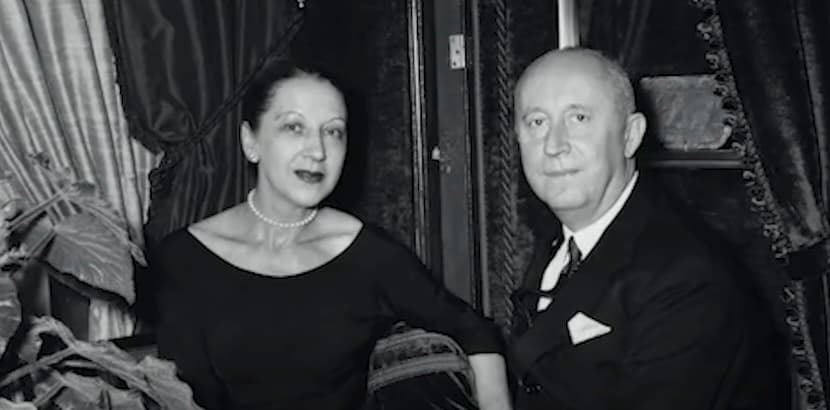 Christian Dior with a woman beside him