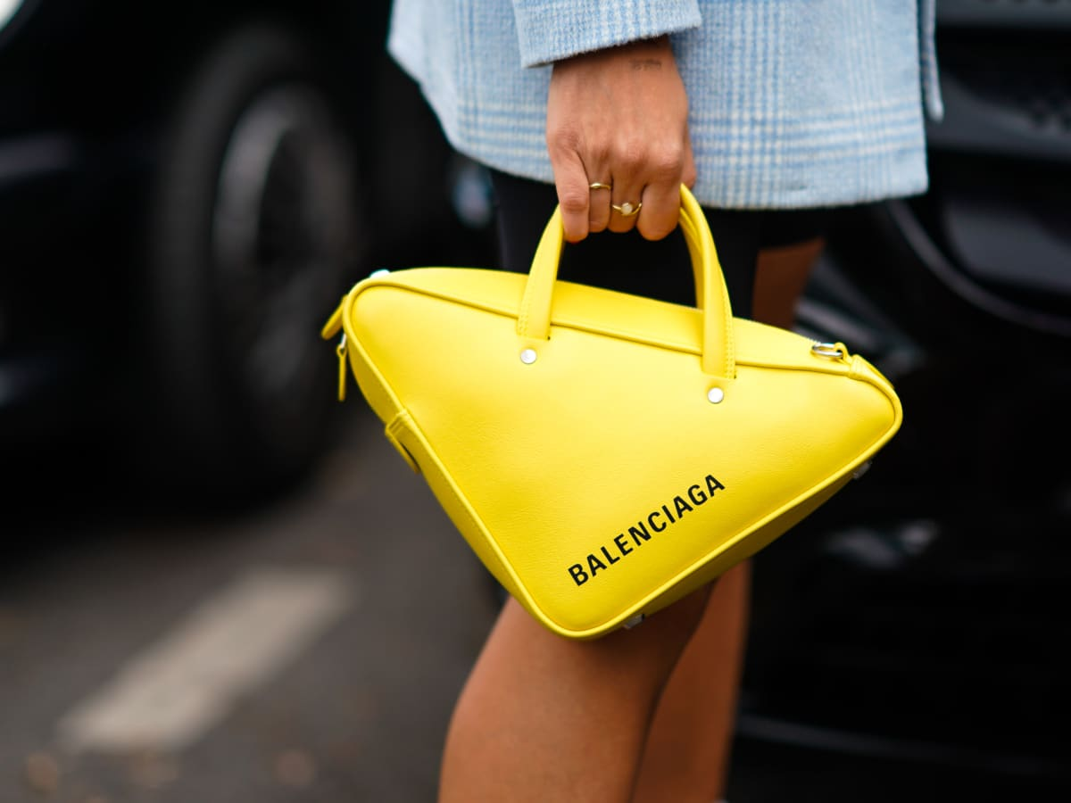 Yellow Balenciaga bag